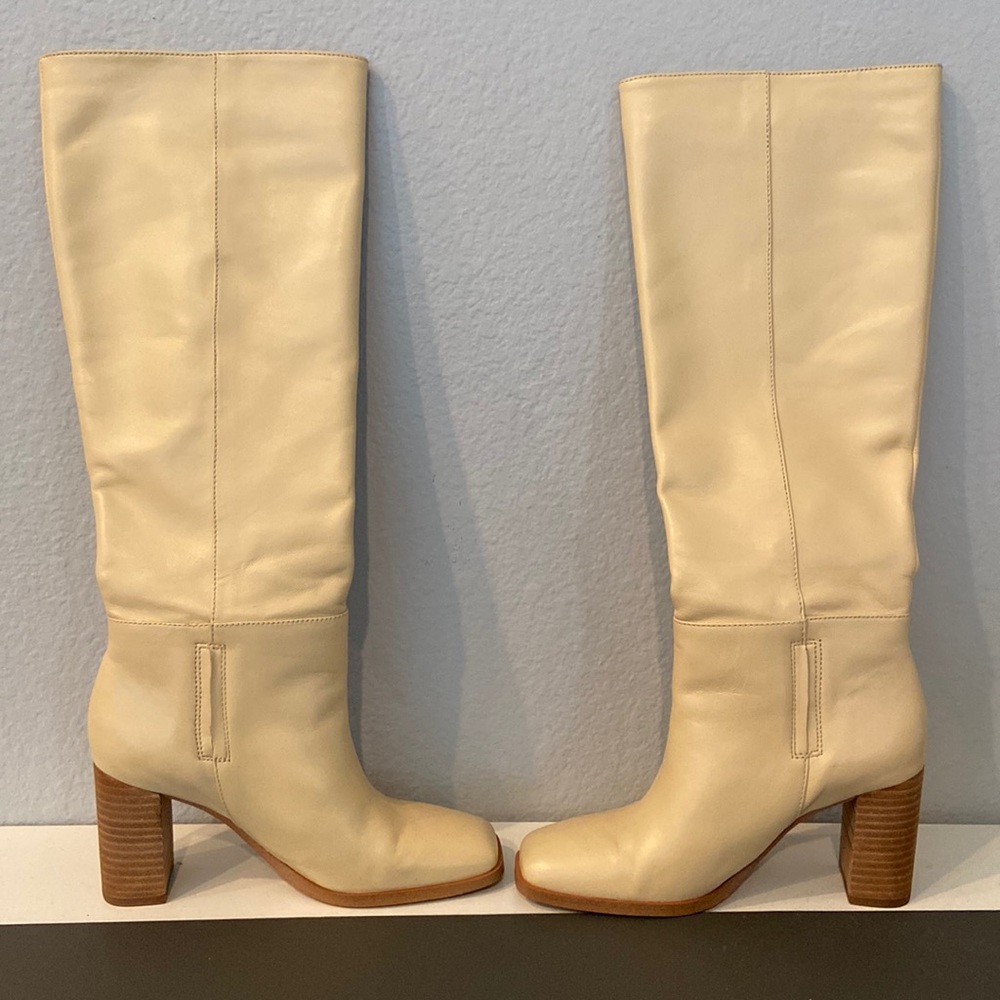 Sam Edelman butter colored knee high boots. Gently worn.